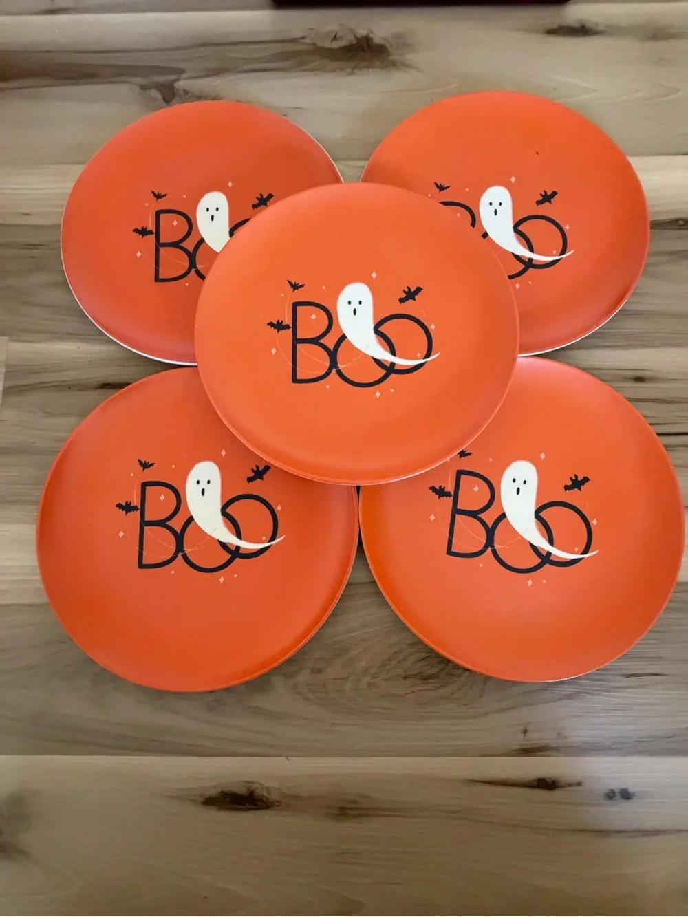 New 5 set hyde and eek halloween boo ghost plates